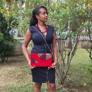 Pochette Wax avec chaine